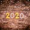 2020 letters and confetti